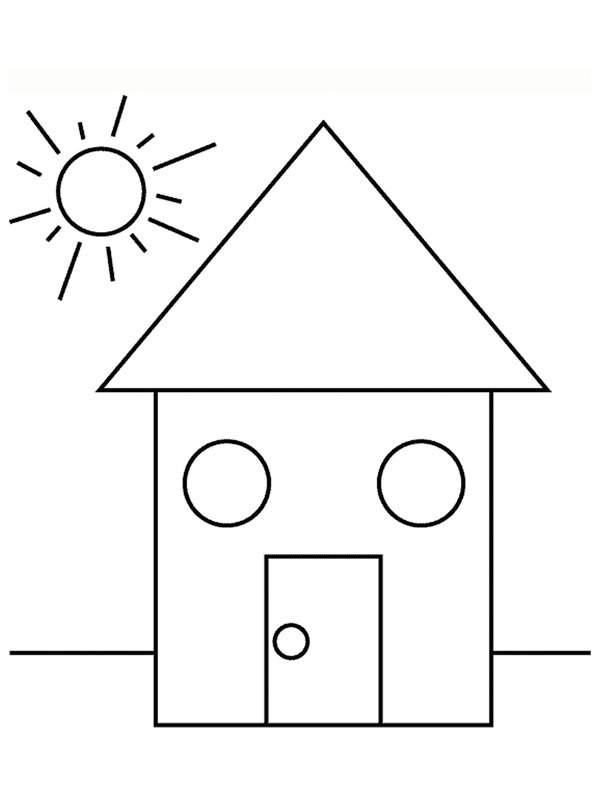 Simple house Coloring page