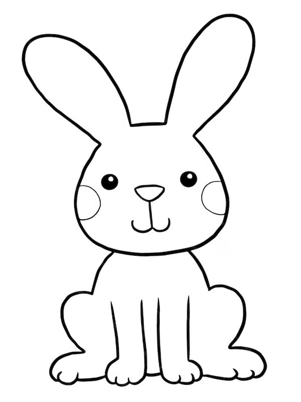 Simpel rabbit Coloring page