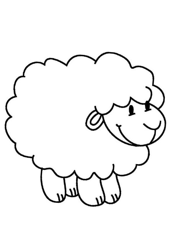Easy sheep Coloring page