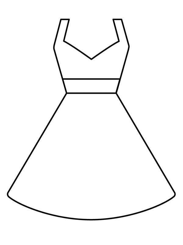 Simple dress Coloring page