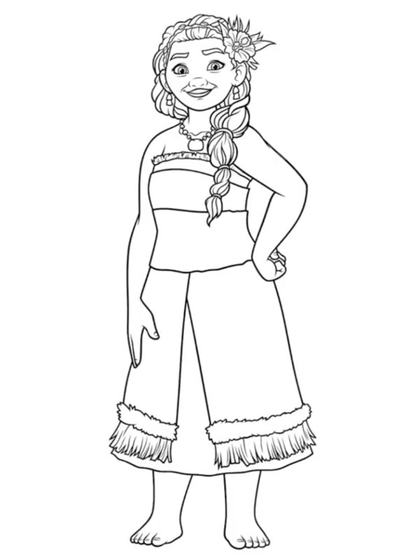 Sina (Moana) Coloring page