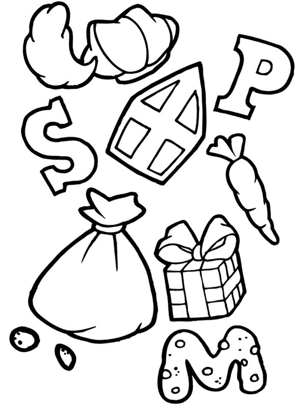 Saint Nicholas Letters Coloring page