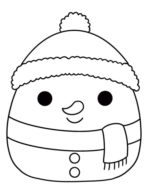 Snowman Squishmallows Coloring page