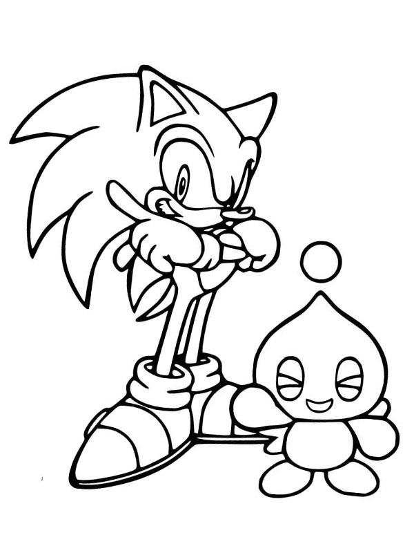 Sonic and Cheese Coloring page