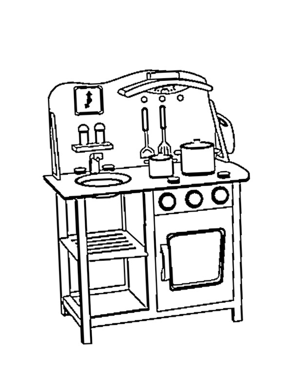 Online coloring pages Coloring page Kitchen Kitchen, Coloring pages for kids .