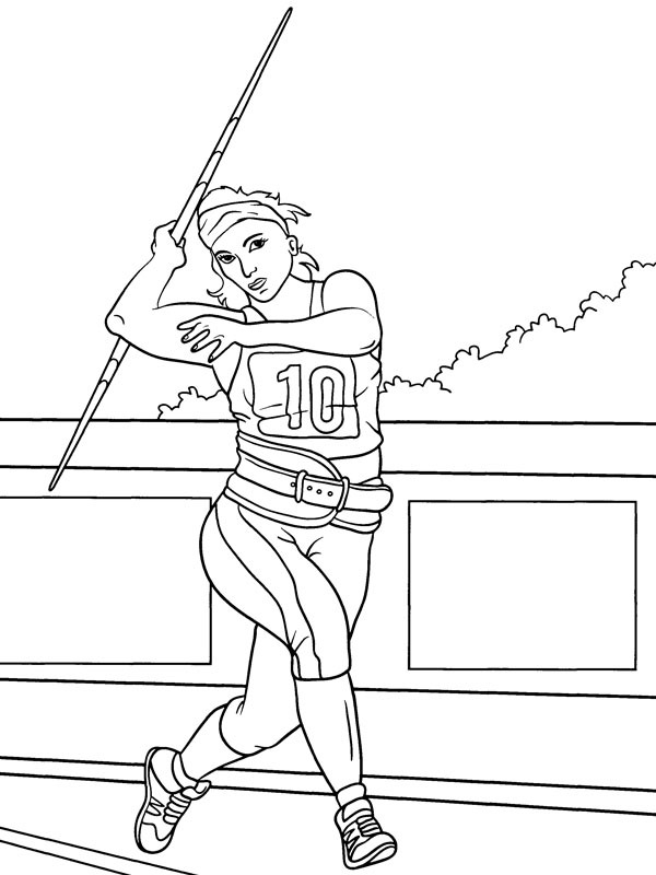 Javelin throw Coloring page