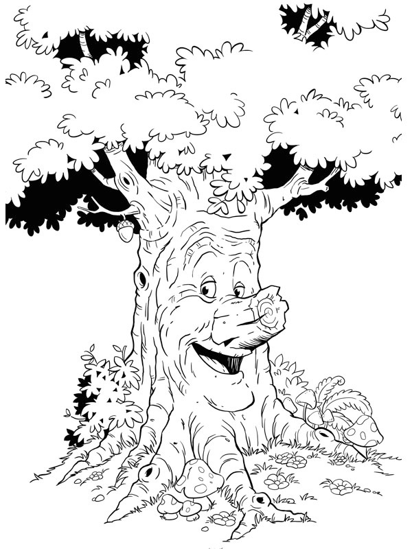 Fairytale Tree Efteling Coloring page