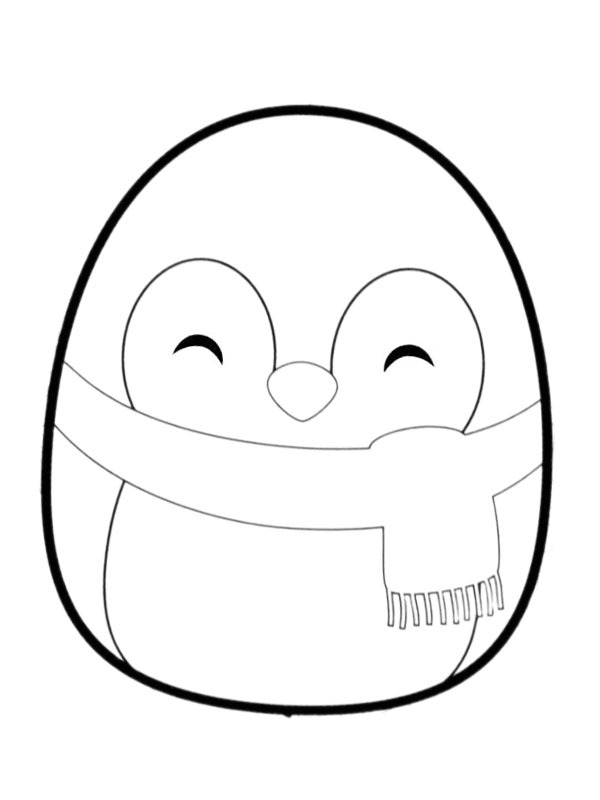 Squishmallows Luna the Penguin Coloring page