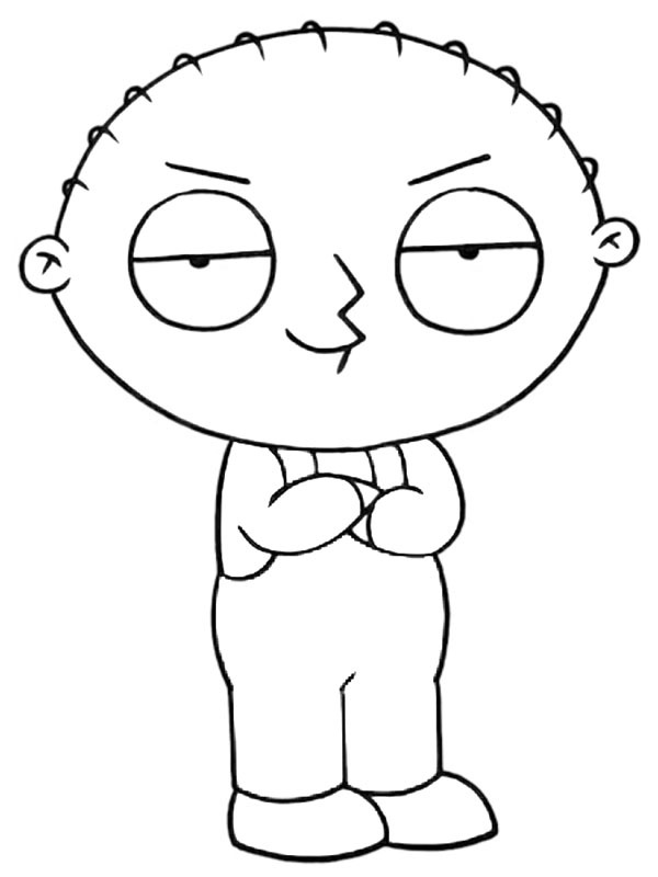 Stewie Griffin Family Guy Coloring Page - Funny Coloring Pages