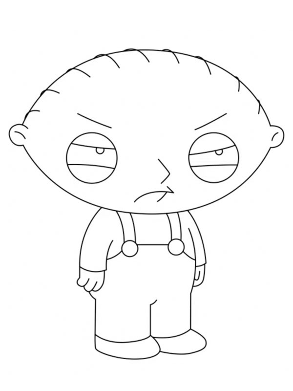 Stewie Griffin sad Coloring page