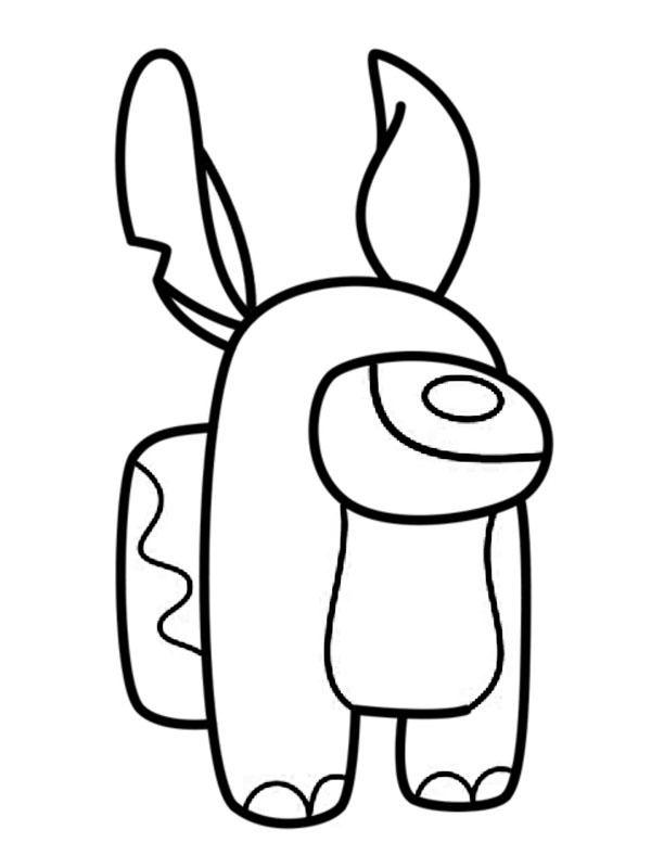 Stitch Among Us Coloring page