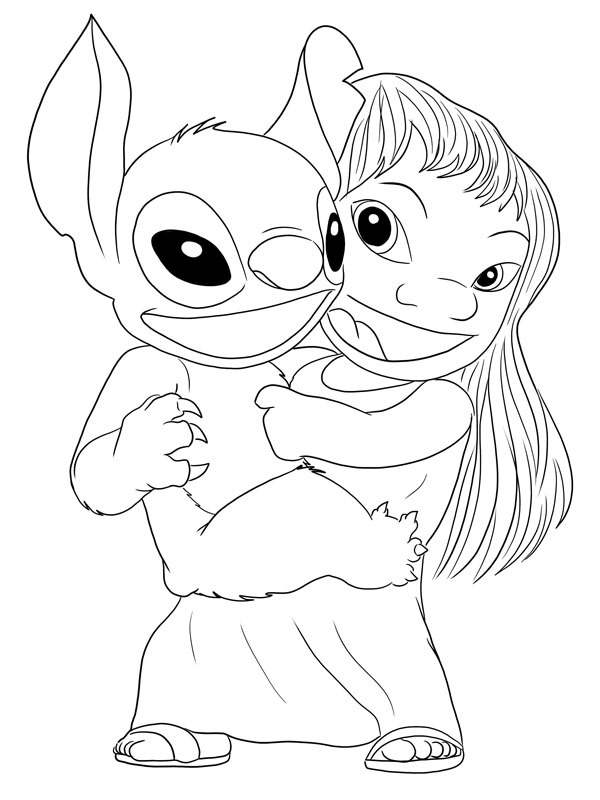 Stitch and Lilo Coloring page