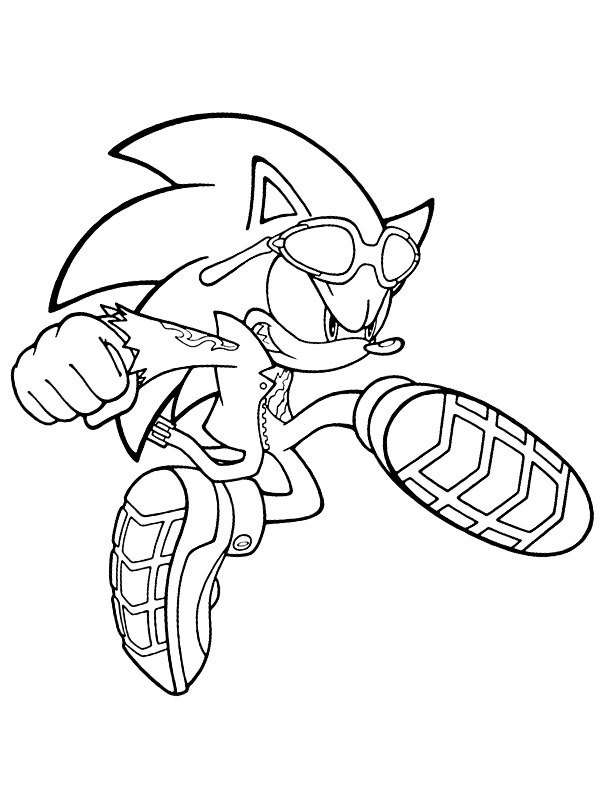 Cool Sonic Coloring page