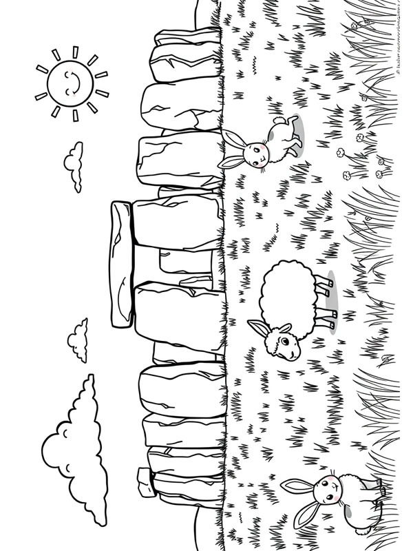 Stonehenge Coloring page