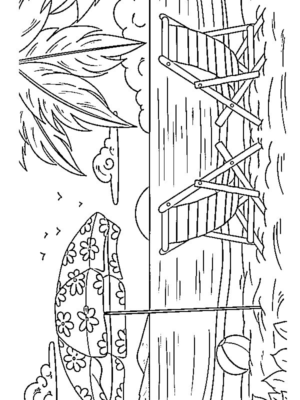 Beach chairs Coloring page