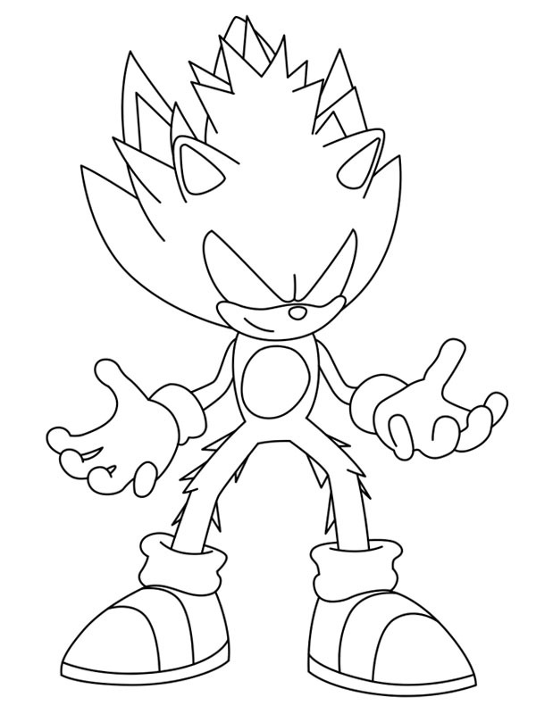 Super Sonic Coloring page