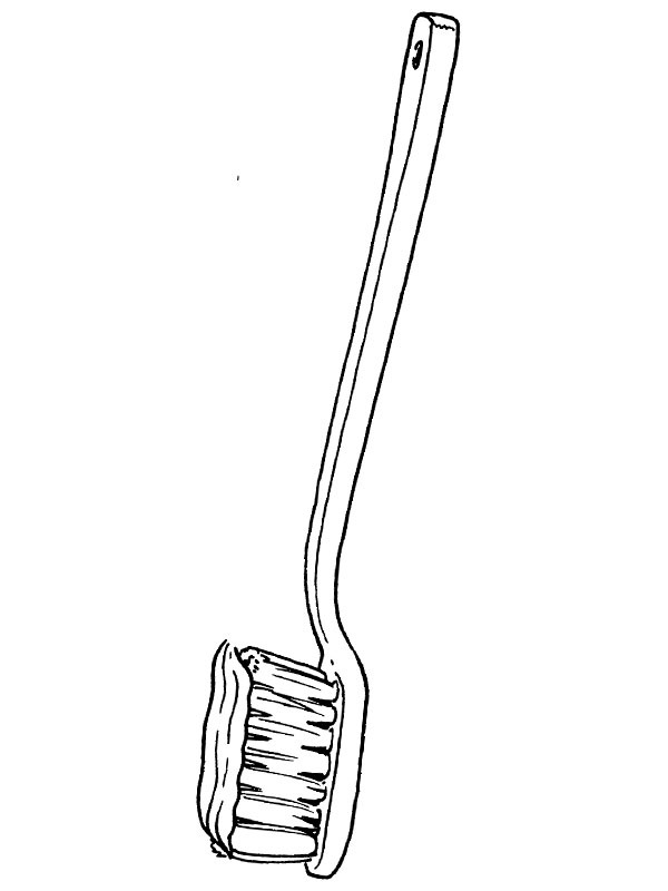 Toothbrush Coloring page