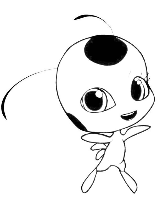 Tikki Kwami Miraculous Coloring page