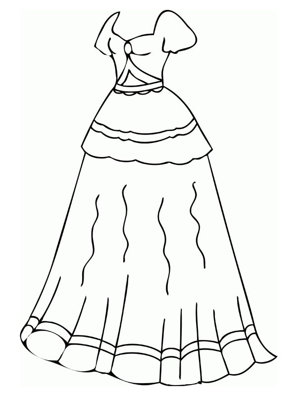 free wedding dress coloring pages