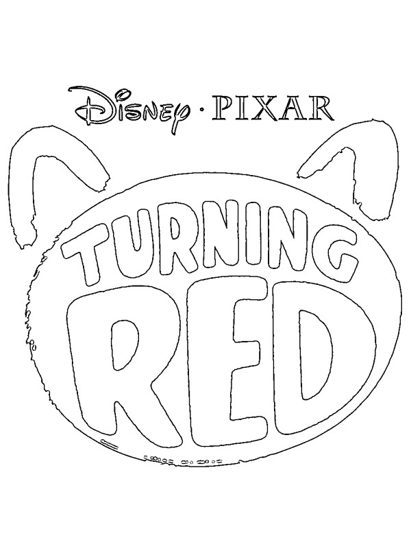 Turning Red logo Coloring page