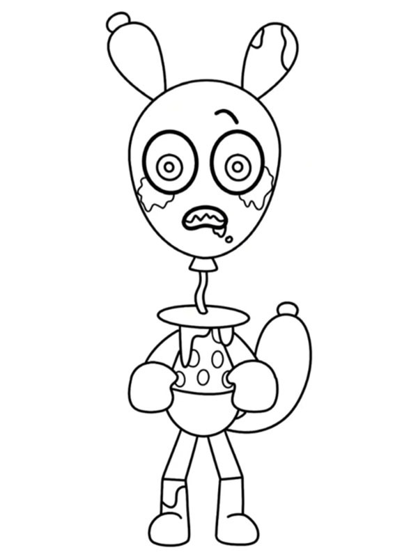 Twisted Looey Dandy's World Coloring page