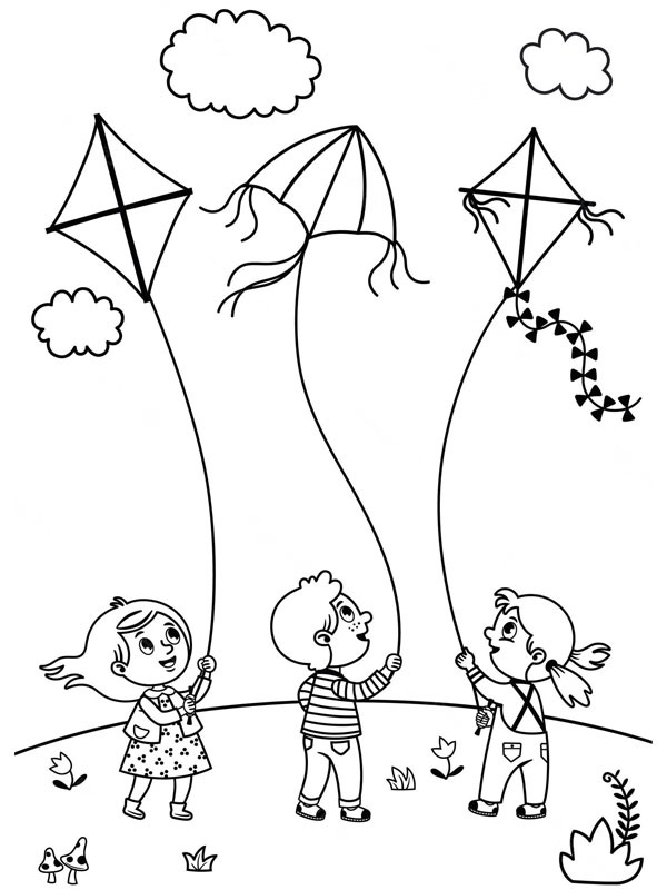 Kiting Coloring page