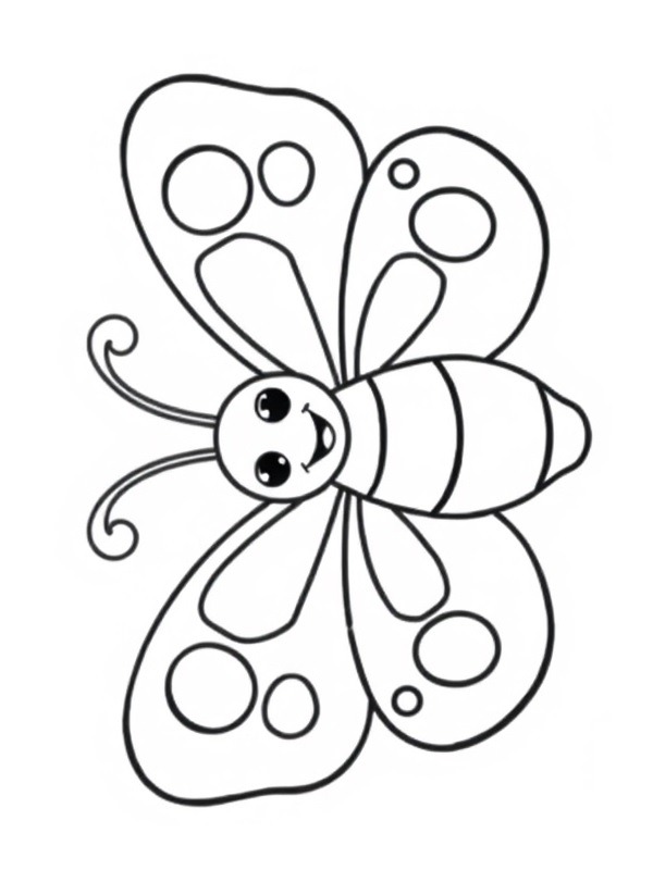 simple butterfly Coloring page