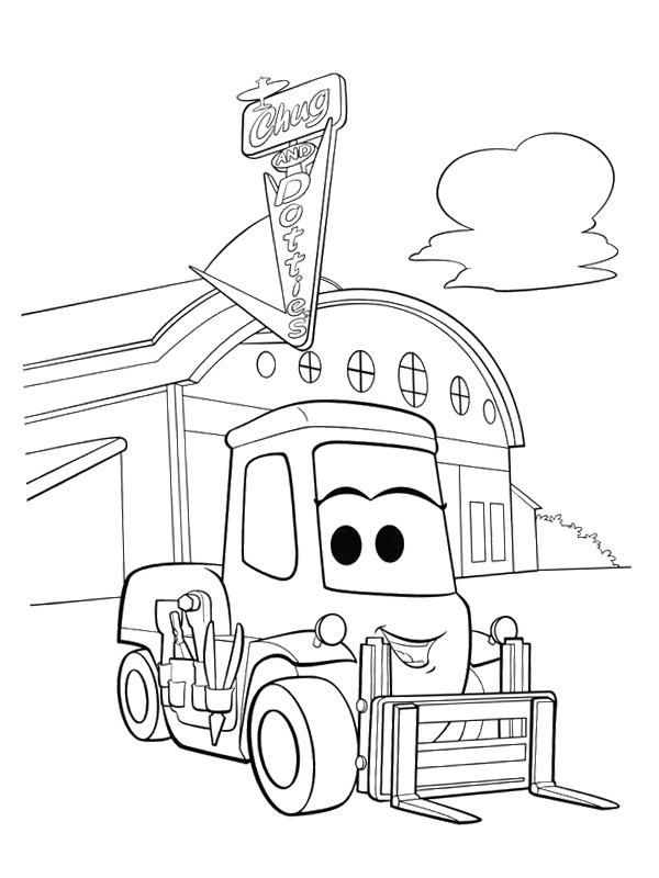 Forklift Dottie Coloring page