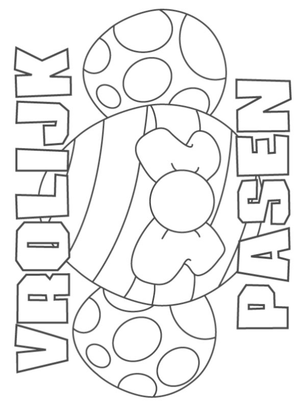 Happy Easter Coloring page