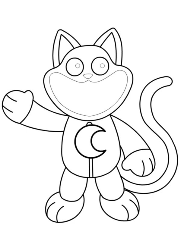 Happy CatNap Coloring page