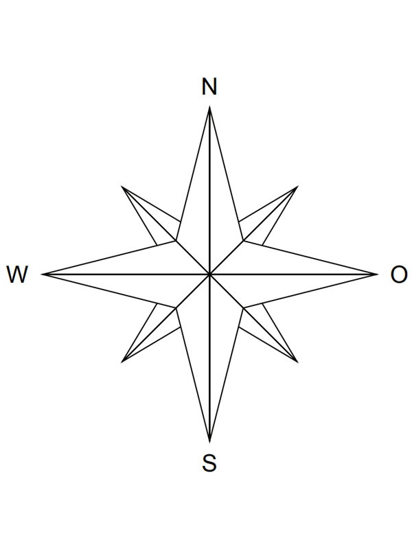 Wind rose Coloring page