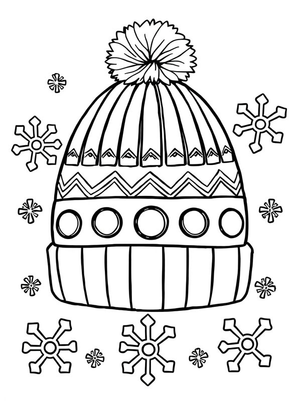 Winter Beanie Coloring page