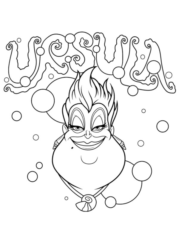 Sea Witch Ursula Coloring page