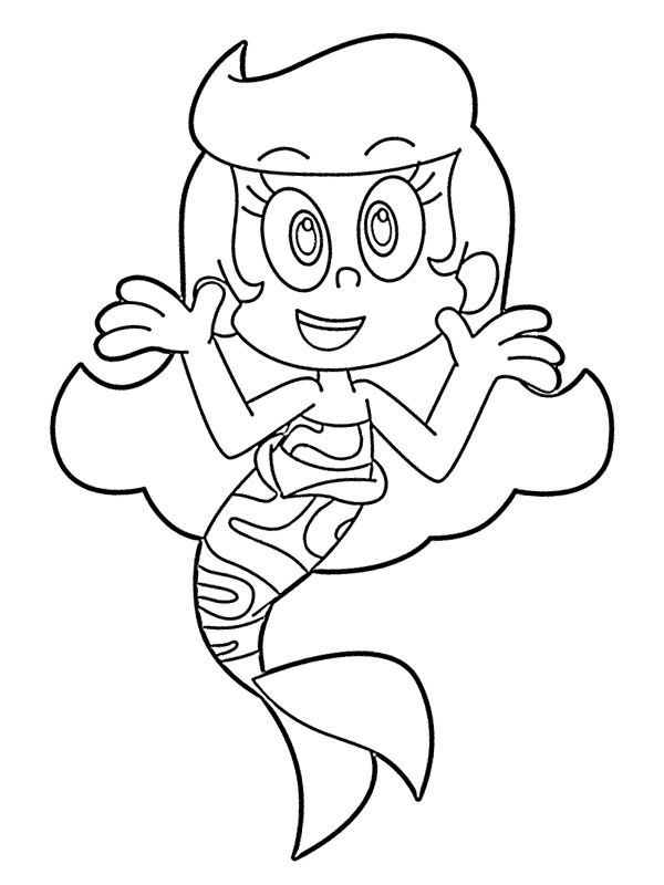 Mermaid Molly Coloring page