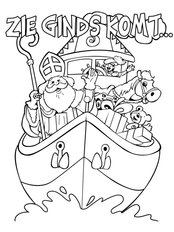 there comes the steamboat Coloring page