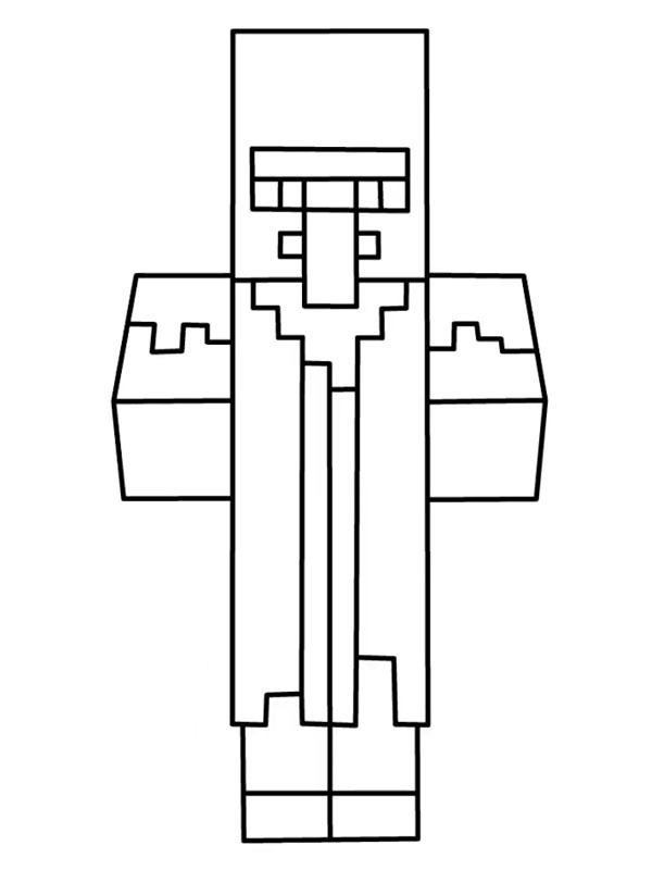 Zombie Villager Coloring page