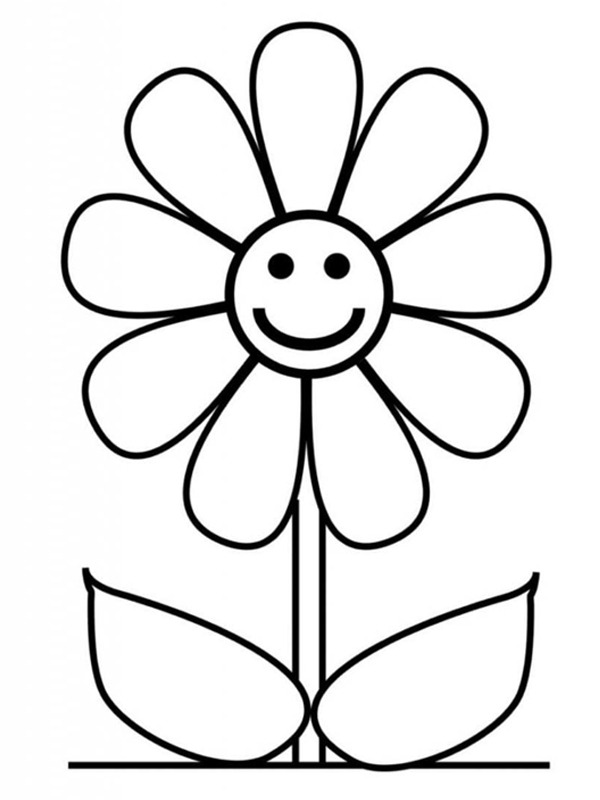 Sunflower for kids Coloring page